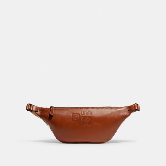 ALMOST PERFECT Coach Disney X Coach League Belt Bag Sig Textile Jacquard Micke - Picture 3 of 7